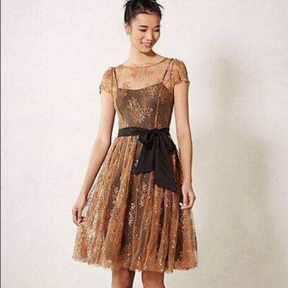 Anthropologie Dresses & Skirts - Moulinette Soeurs Honeyed Lace Copper Dress